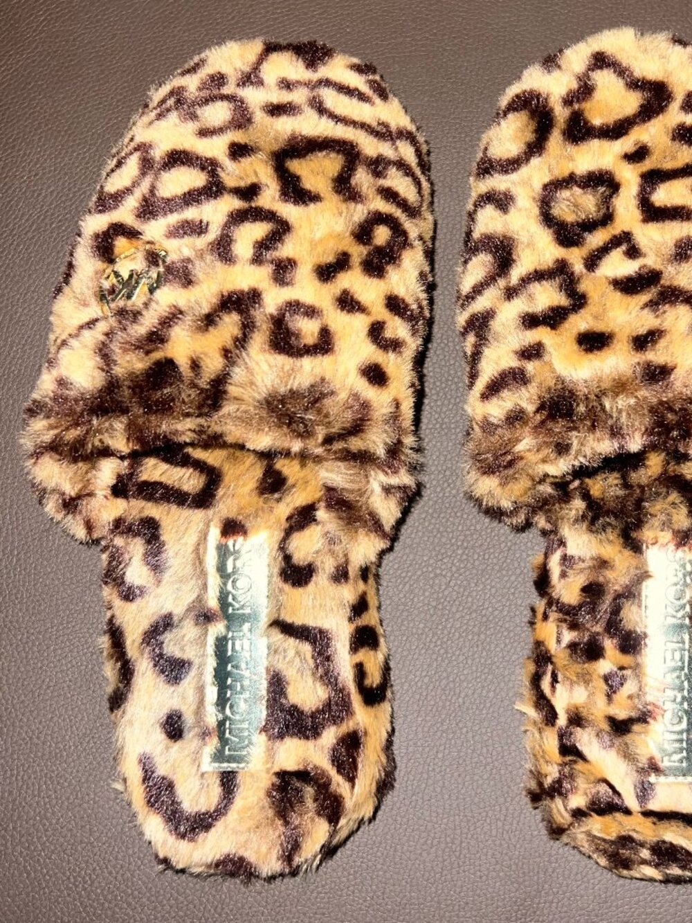 Michael Kors Leopard Print Slippers